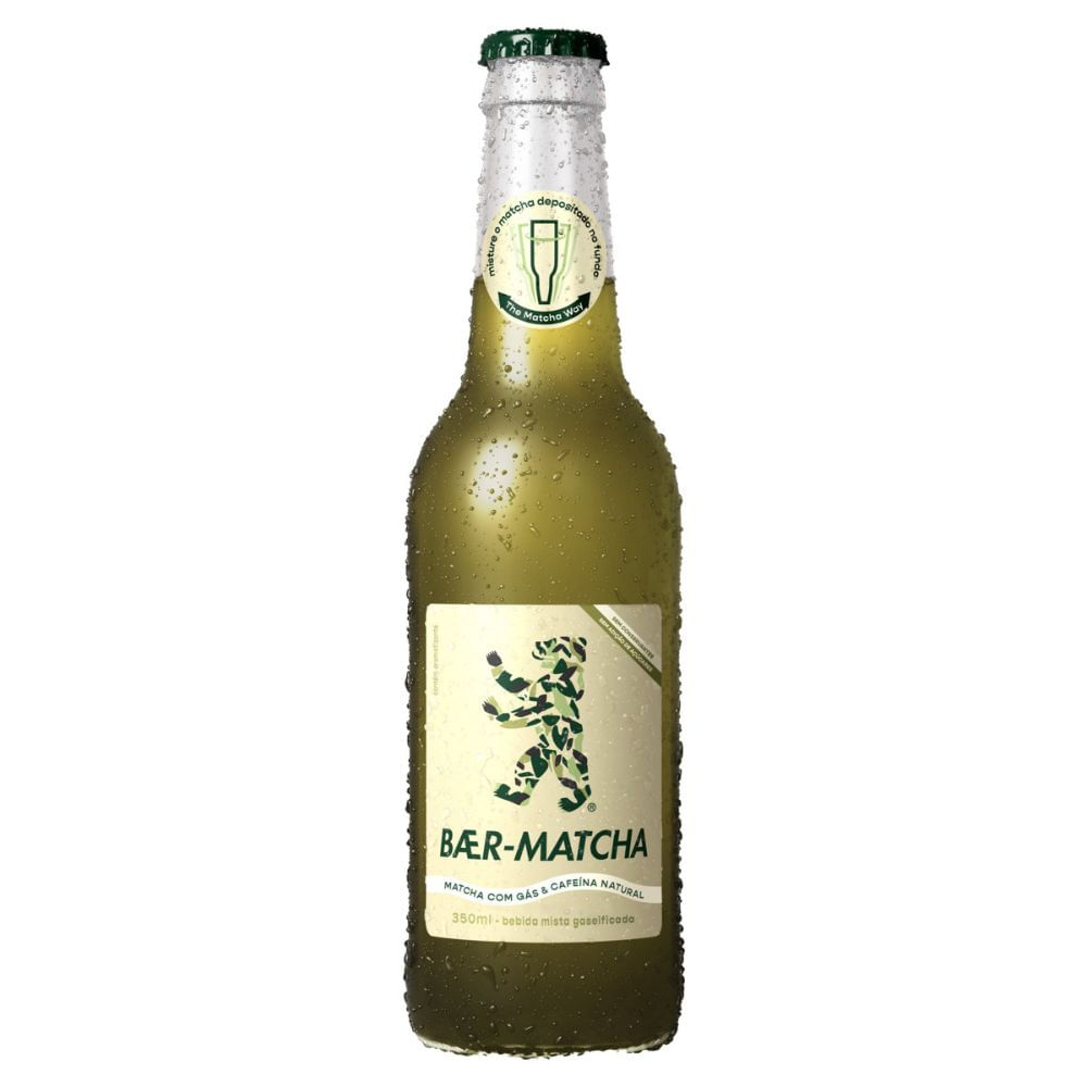 Chá com Gás Matcha & Cafeína Natural Baer-Matcha Garrafa 350ml