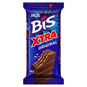 Wafer Cobertura Chocolate Lacta Bis Xtra Pacote 45g