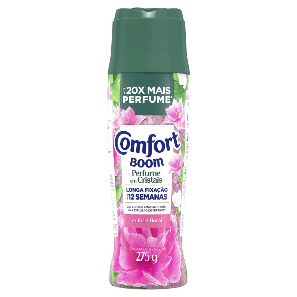 Odorizante de Roupas Euforia Floral Comfort Boom Frasco 275g