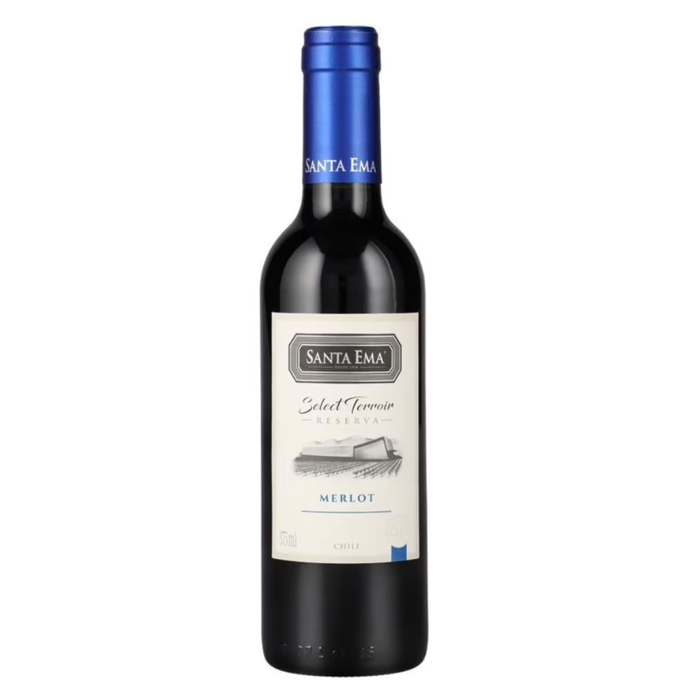 Meia Garrafa Vinho Chileno Santa Ema Select Terroir Reserva Merlot 375ml