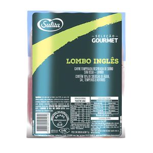 Lombo Suíno Inglês Temperado Gormet Sulita Aproximadamente 700g