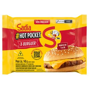 Sanduíche Congelado X-Burguer Sadia Hot Pocket Pacote 145g