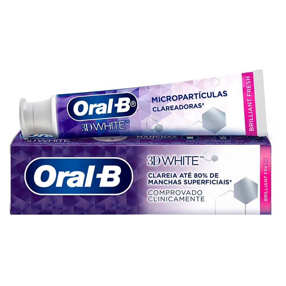 Creme Dental Oral-B 3D White Brilliant Fresh Caixa 70g