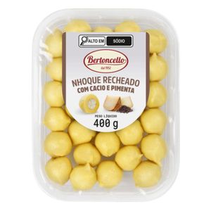 Noque Italiano Bertoncello Batata Recheada com Cacio e Pimenta 400g