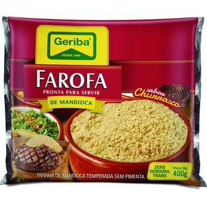 Farofa Pronta de Mandioca Sabor Churrasco Geriba 400g