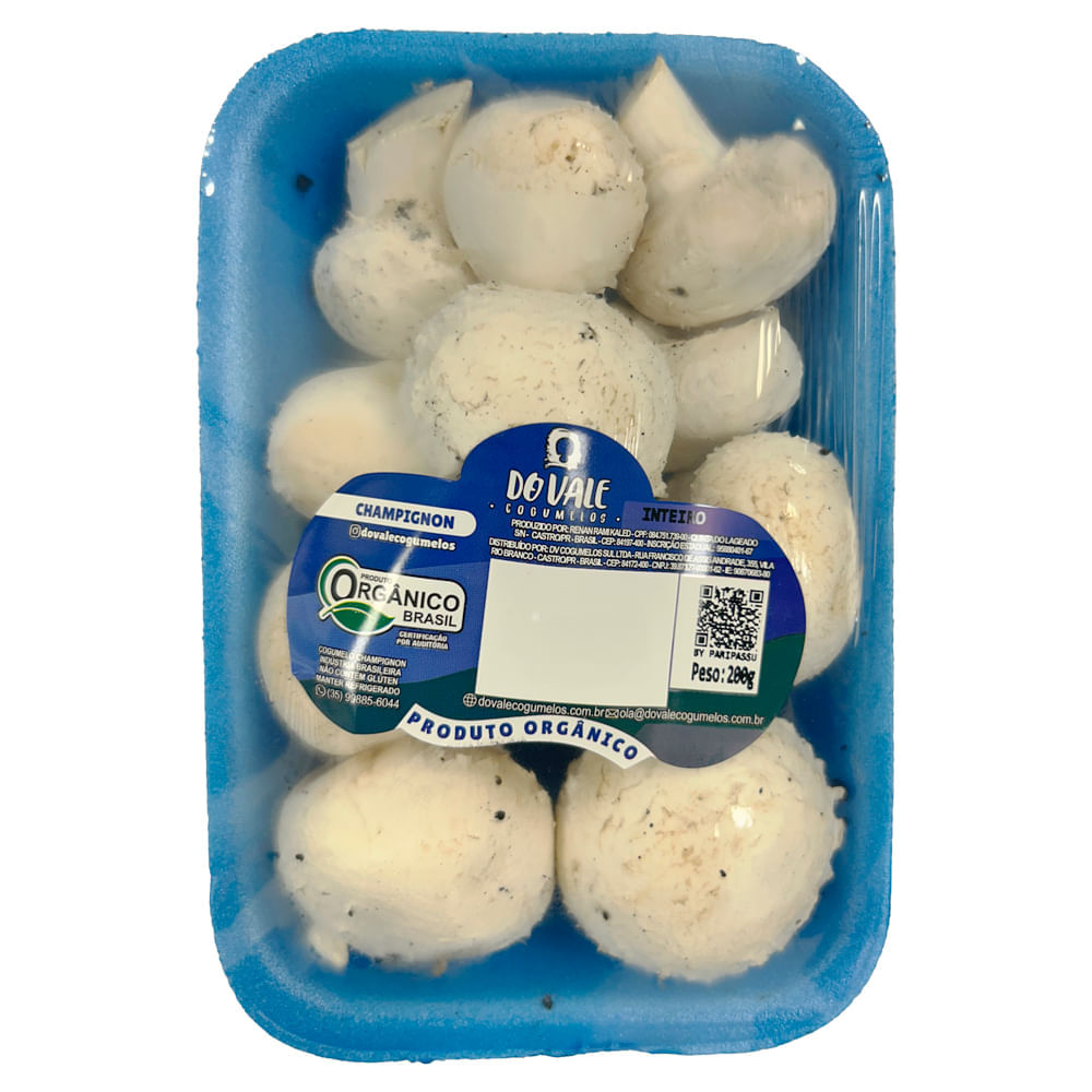 Cogumelo Orgânico Inteiro Paris do Vale 200g