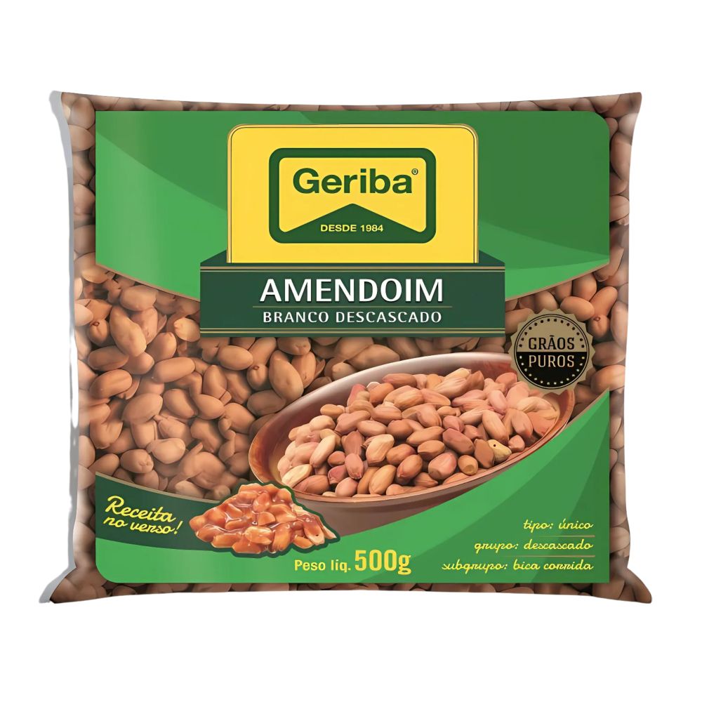 Amendoim Branco Descascado Geriba 500g