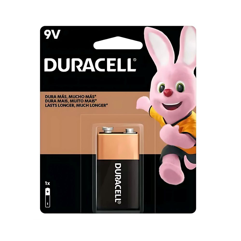 Pilha Alcalina MN 1604B1 Duracell 9V Unidade