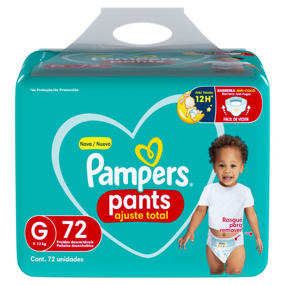Fralda Descartável Pampers Confort Sec Pants G com 72 Unidades