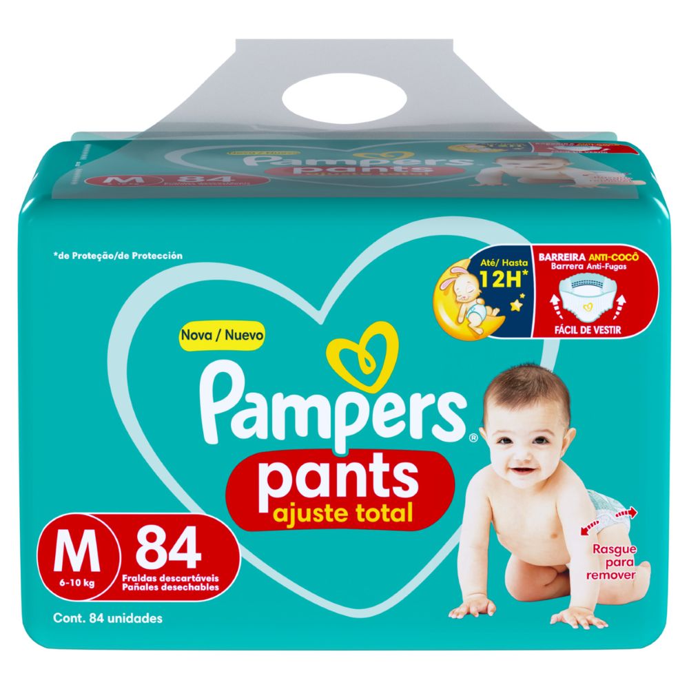 Fralda Descartável Pampers Confort Sec Pants M com 84 Unidades
