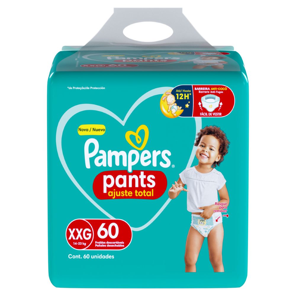 Fralda Descartável Pampers Confort Sec Pants XXG com 60 Unidades