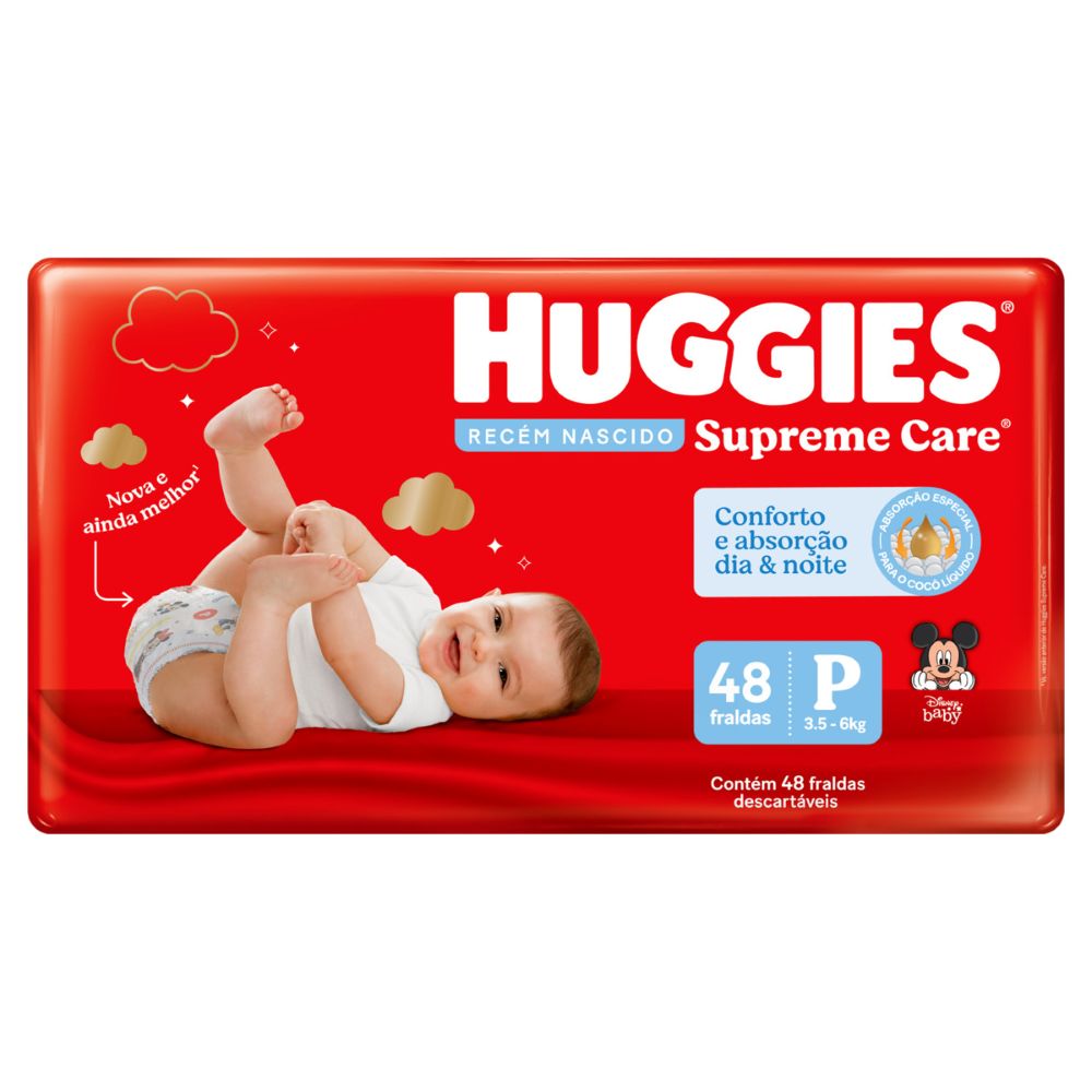 Fralda Huggies Supreme Care P 48 unidades