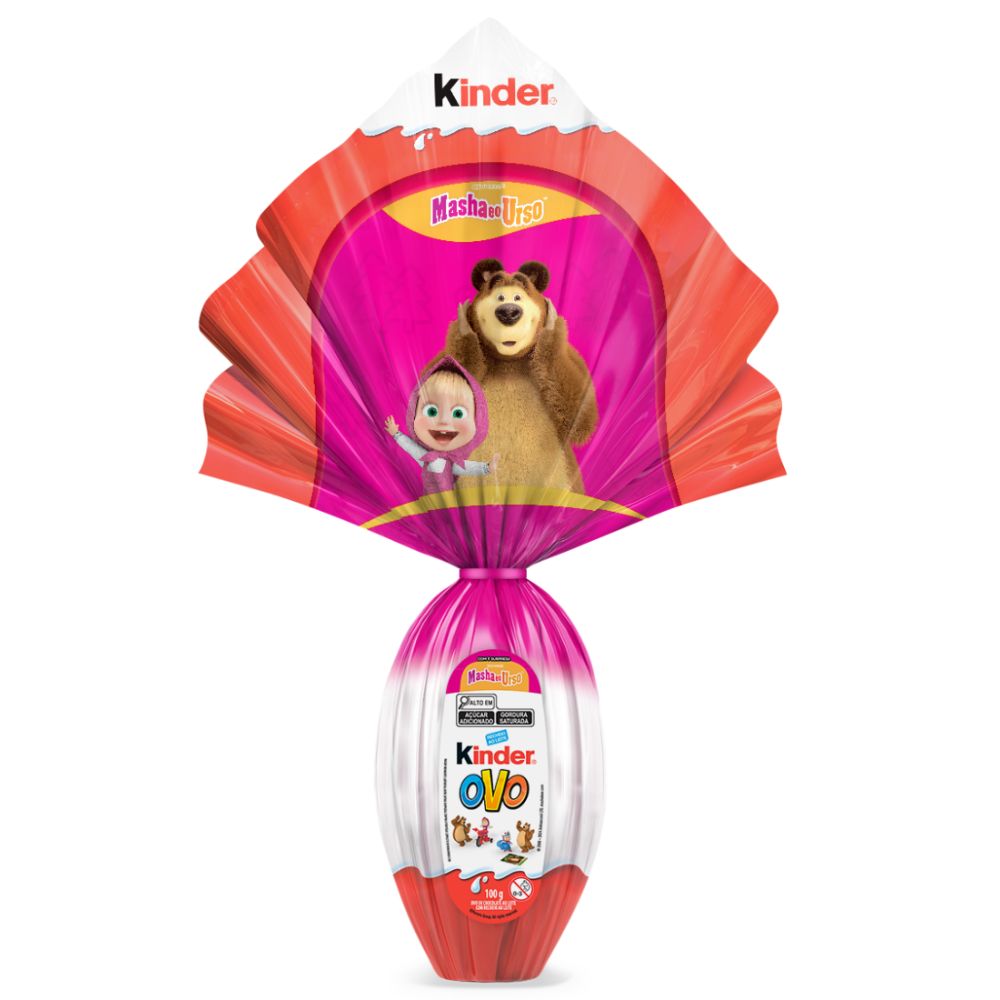 Kinder Ovo de Páscoa Masha e Urso 100g