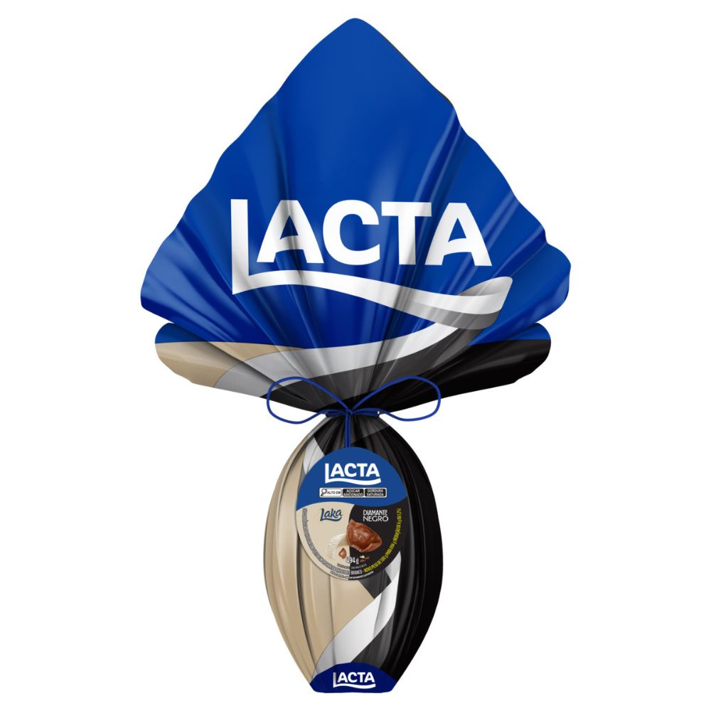 Ovo de Páscoa Branco Laka + Diamante Negro Lacta 494g