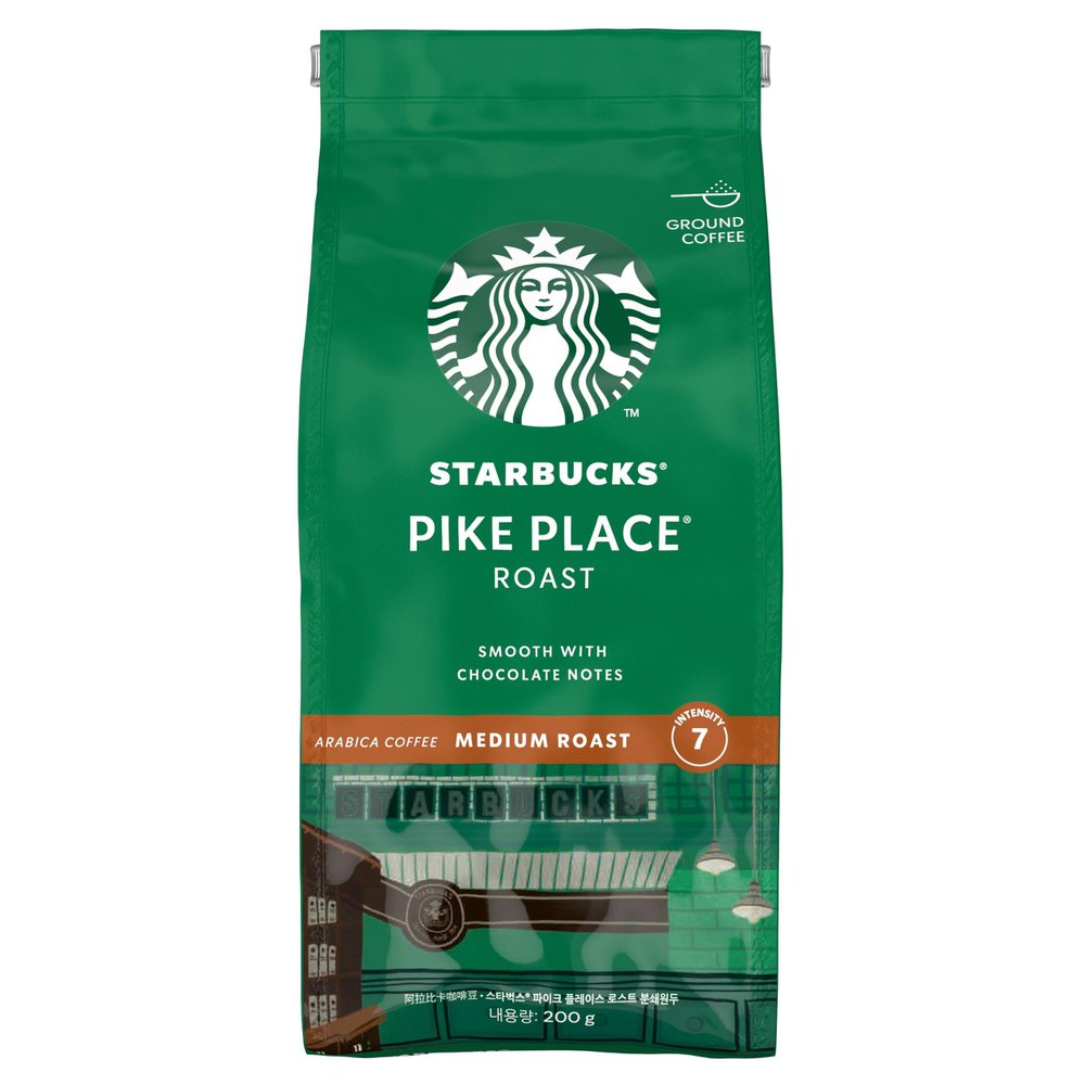 Café Torrado E Moído Starbucks Pike Place Torra Média Sachê 250g