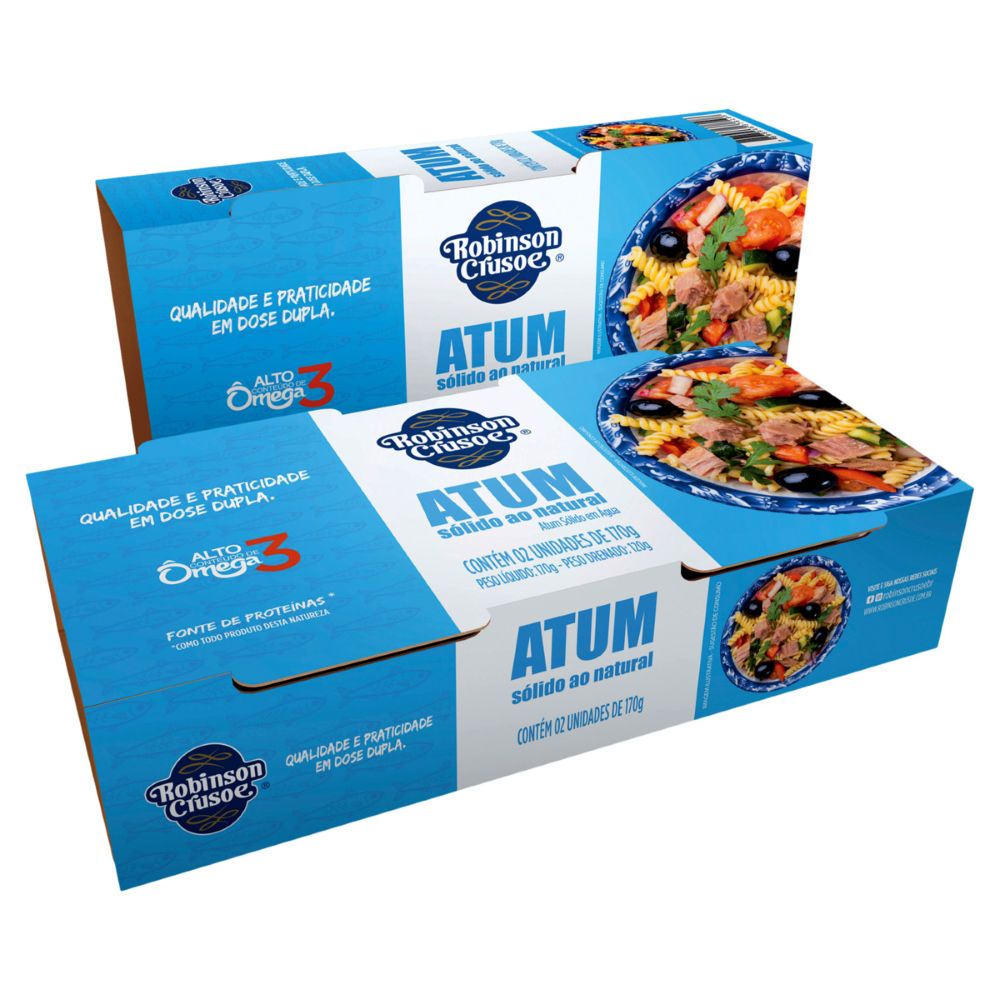 Pack Atum Sólido ao Natural Robinson Crusoe 2 Unidades 120g Cada