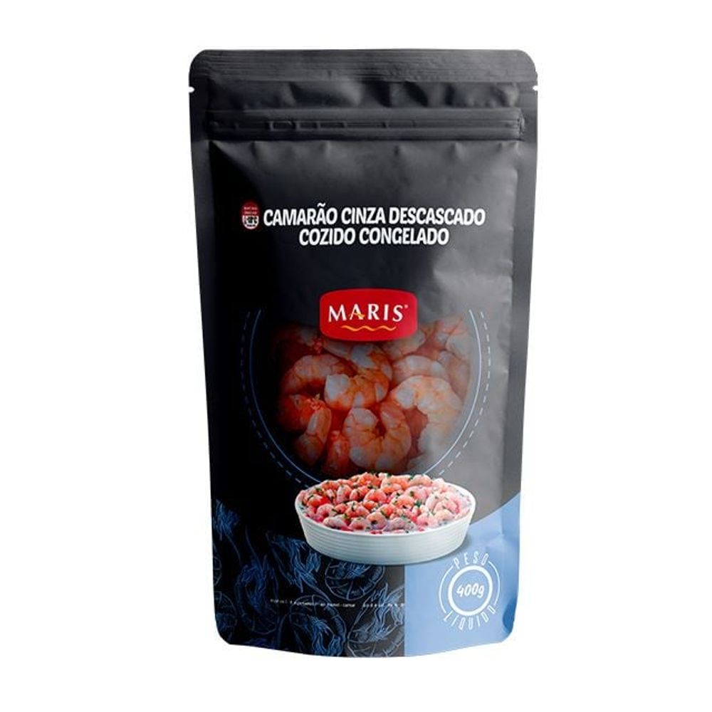 Camarão Cinza Descascado Cozido Congelado Maris 70/105 400g