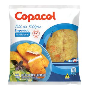 Filé de Tilápia Empanado Tradicional Congelado Copacol 400g