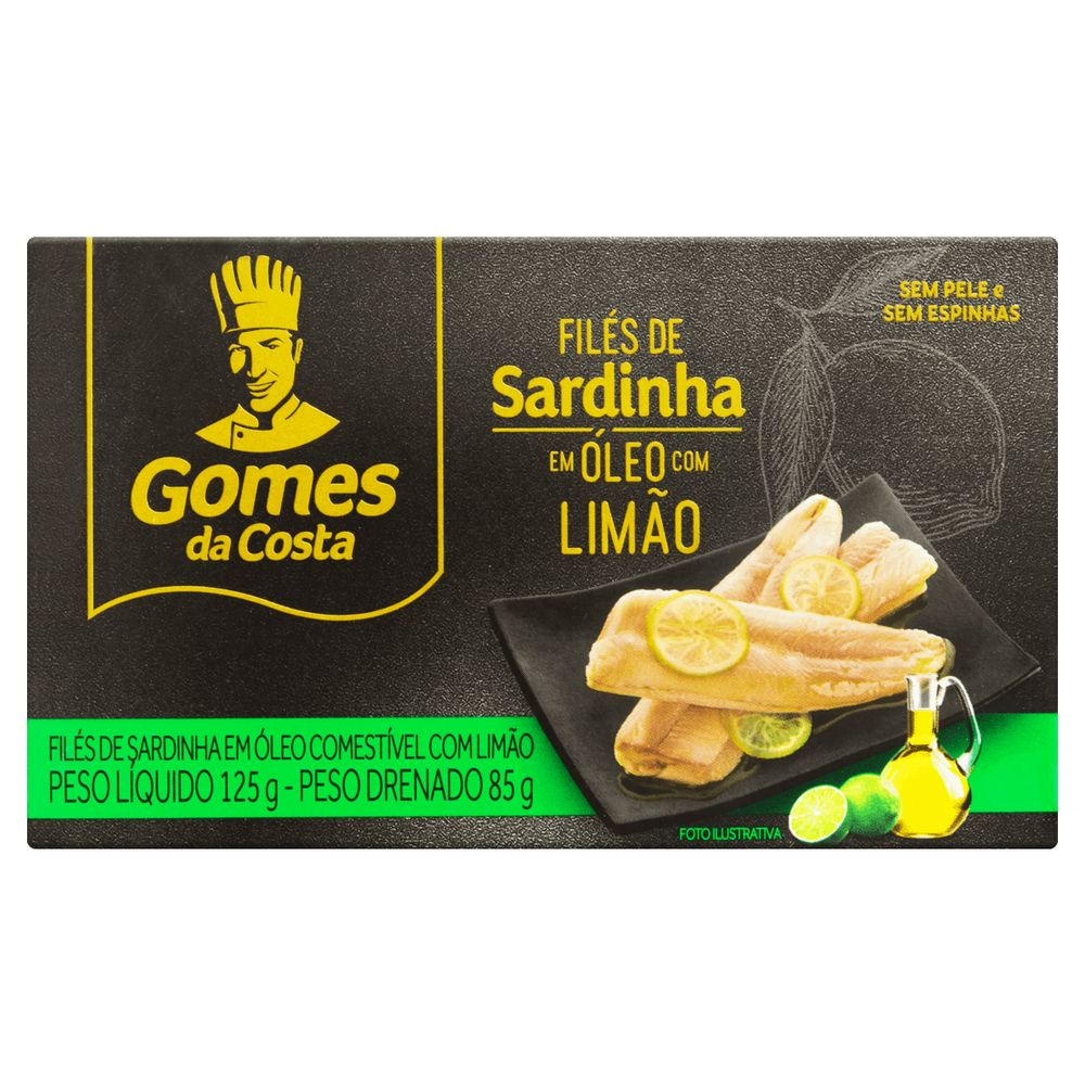 Filé de Sardinha em Óleo com Limão Gomes da Costa Caixa 85g