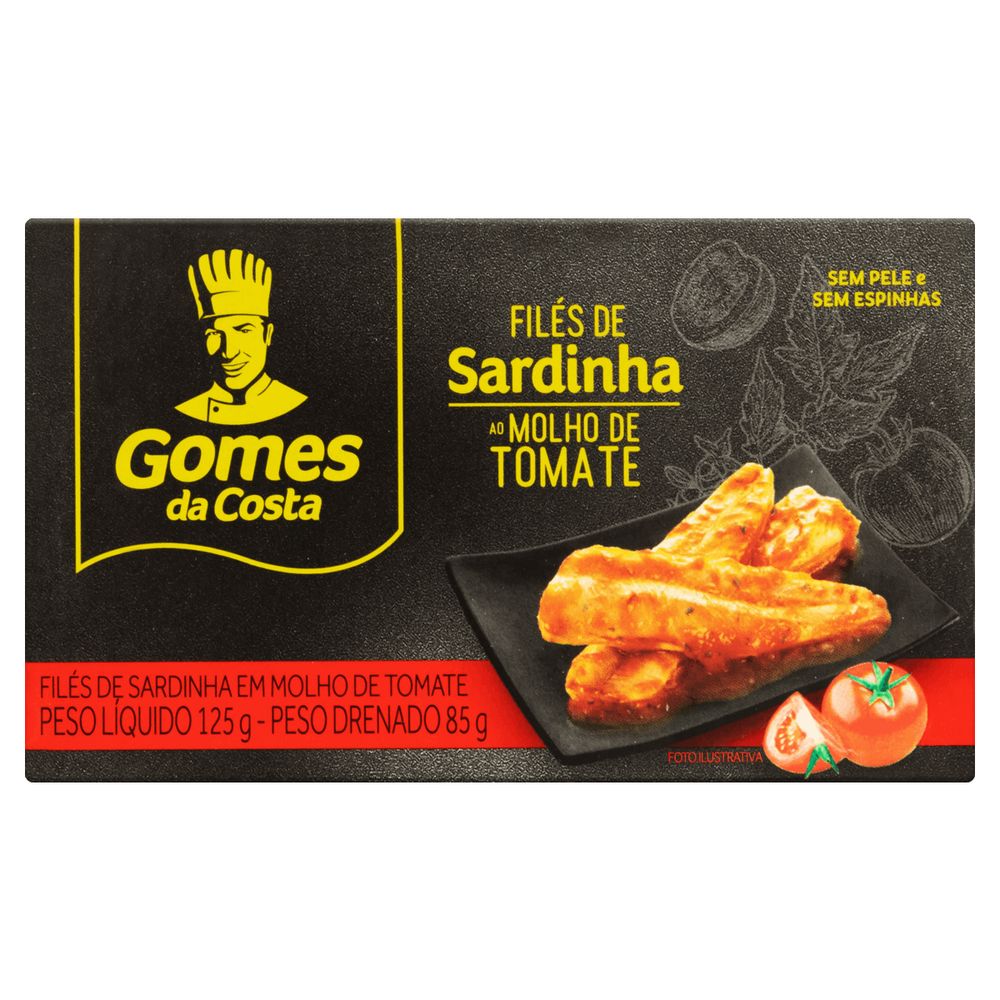 Filé de Sardinha ao Molho de Tomate Gomes da Costa Caixa 85g