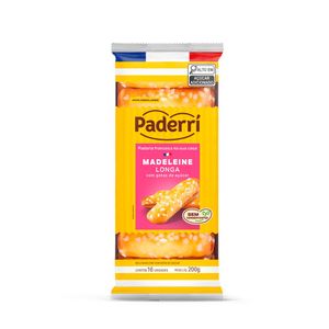 Madeleine Longa com Gotas de Açúcar Paderrí 200g