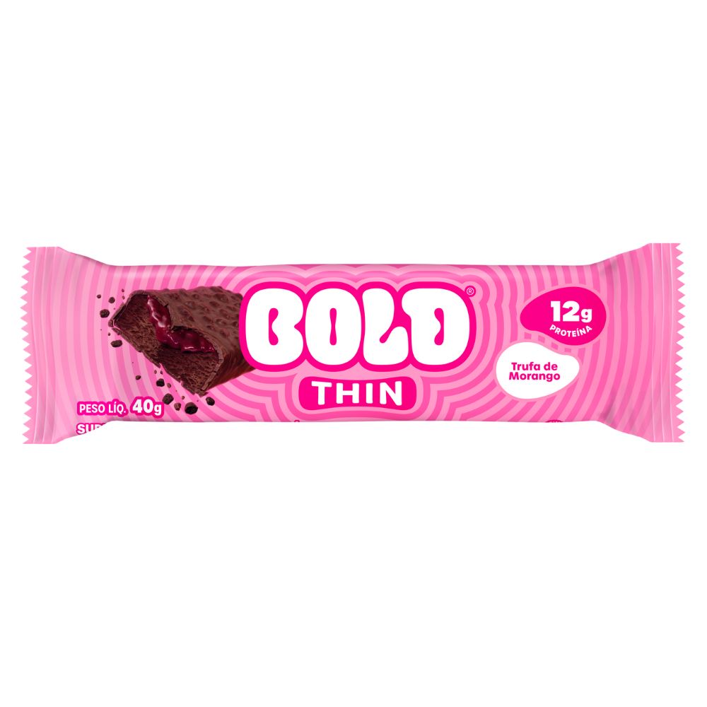 Barra de Proteína BOLD Thin Trufa de Morango 40g