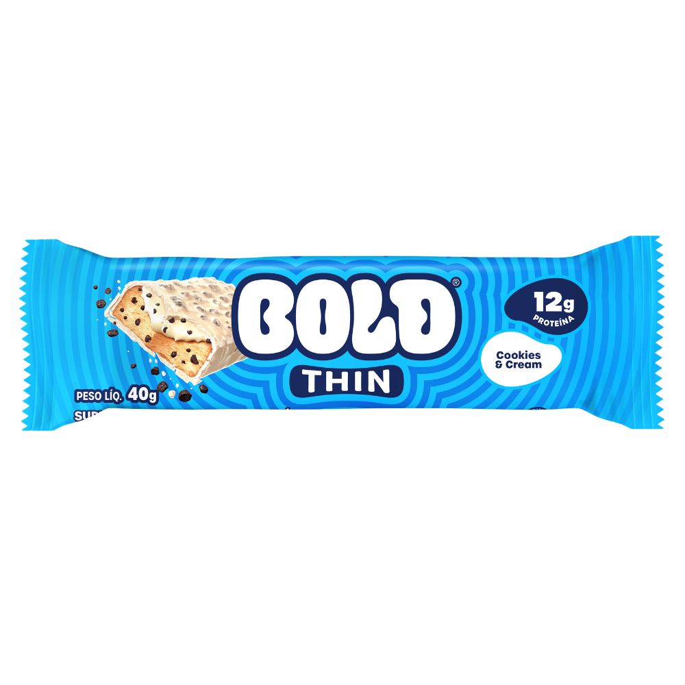 Barra de Proteína BOLD Thin Cookies & Cream 40g