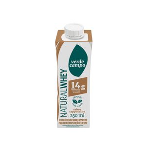 Shake Natural Whey Cappuccino 14g de Proteína Verde Campo 250ml
