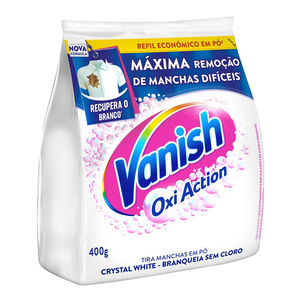 Vanish Pó Oxi Action Crystal White Sachê 400g