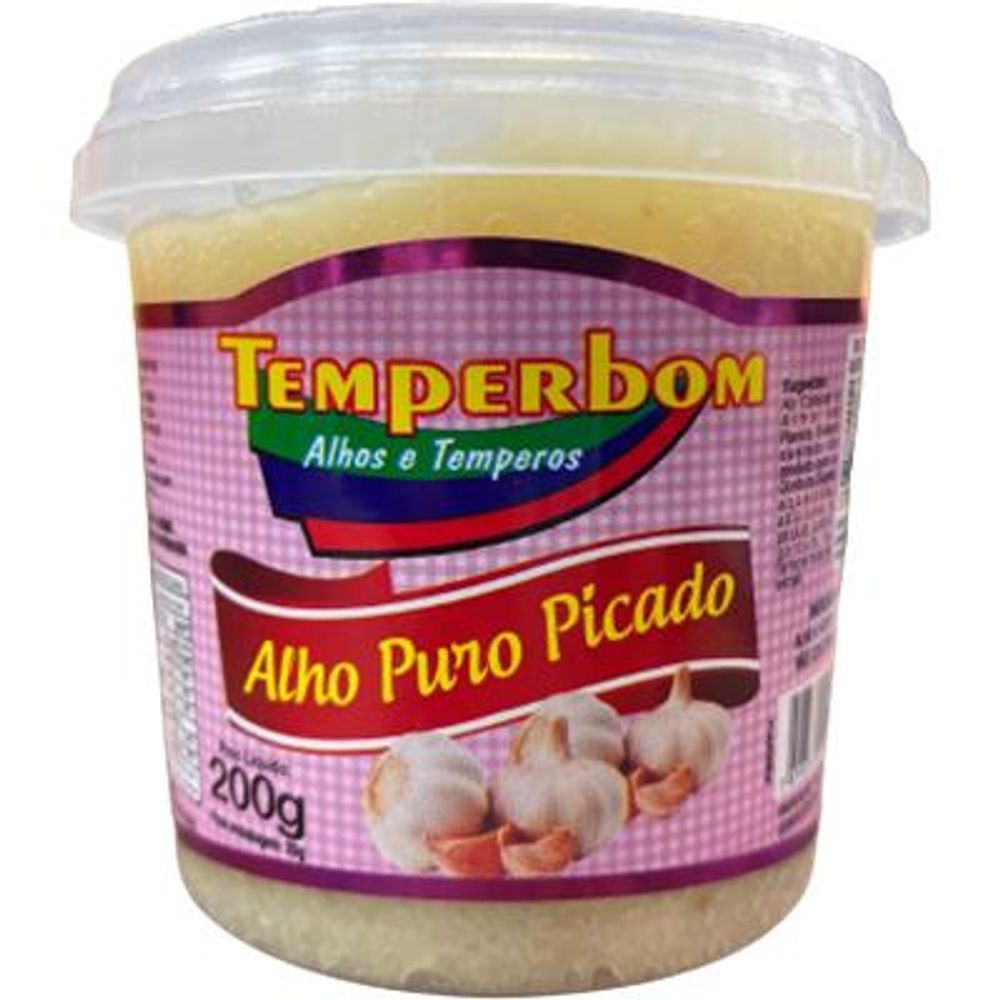 Alho Puro Picado Temperbom 200g