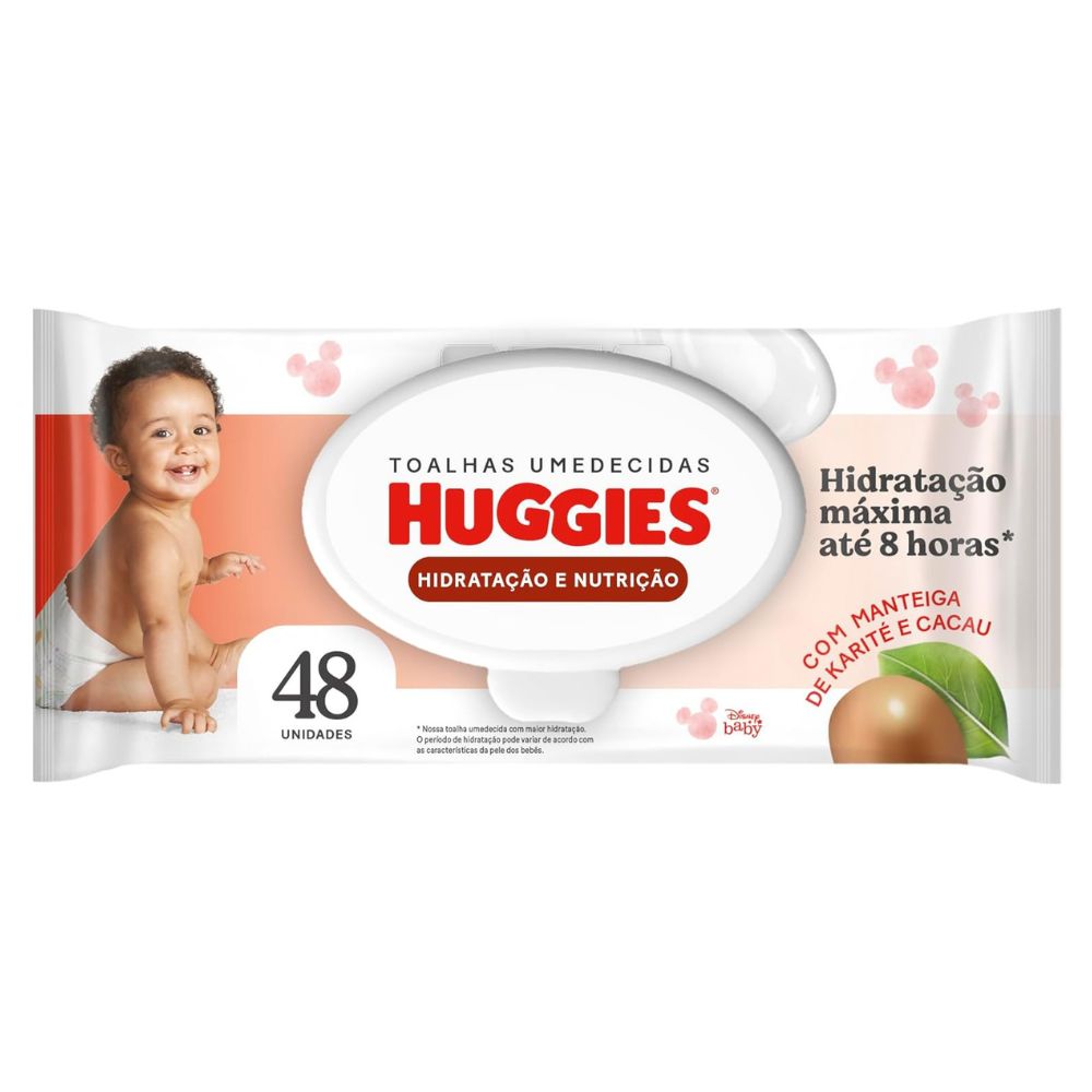 Toalha Umedecida Infantil Disney Baby Huggies Supreme Care Pacote 48 Unidades