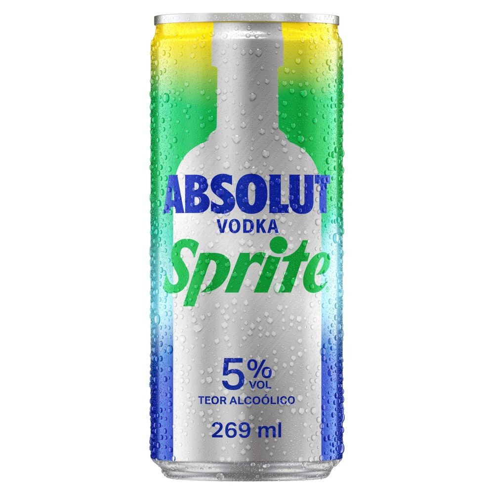 Bebida Mista Alcoólica Gaseificada Absolut Vodka Sprite Lata 269ml
