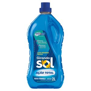 Lava Roupas Líquido Roupas Brancas e Coloridas Girando Sol Ação Total 2L