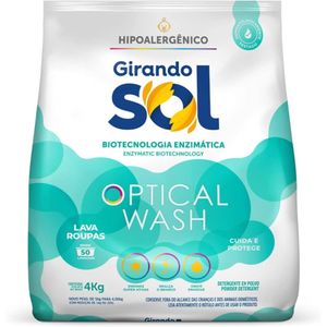 Lava Roupas em Pó Girando Sol Optical Wash Pacote 4kg