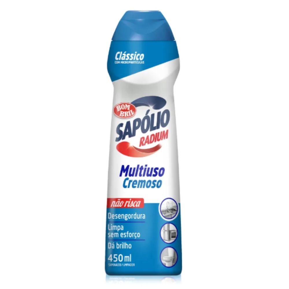 Saponáceo Cremoso Multiuso Clássico Sapólio Radium Squeeze 450ml