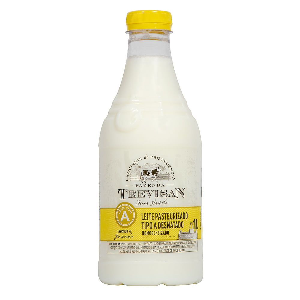 Leite Pasteurizado Desnatado Tipo A Fazenda Trevisan 1L