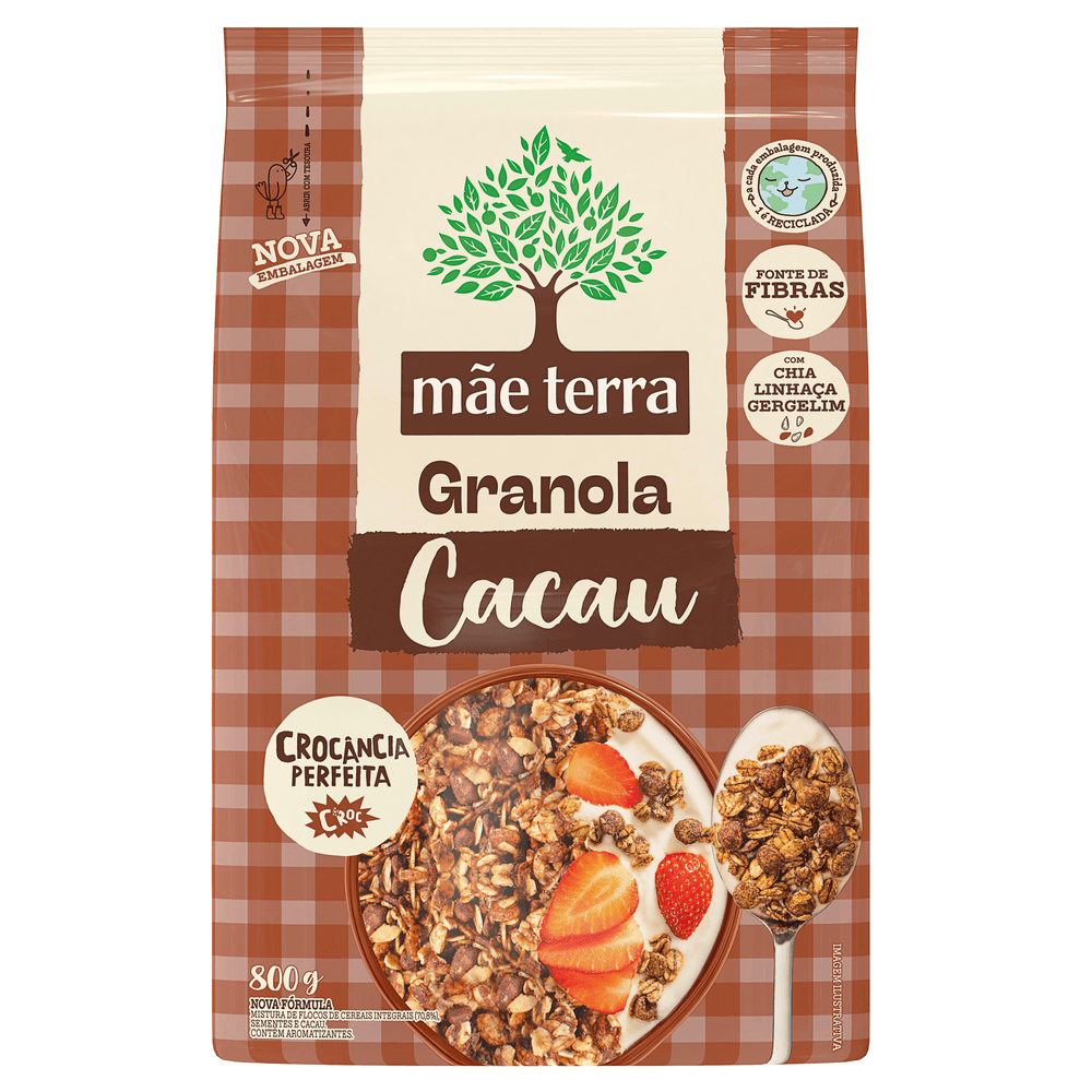 Granola Cacau Mãe Terra Pacote 800g