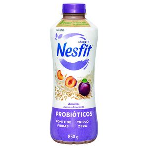 Iogurte Desnatado Ameixa, Aveia e Amaranto Zero Lactose Nesfit Garrafa 850g