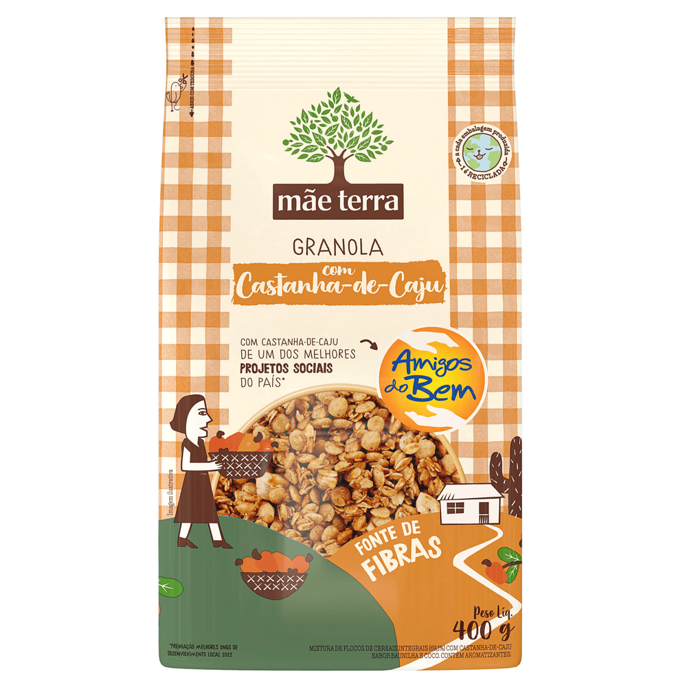 Granola mãe terra Castanha-de-caju Amigos do Bem 400 g
