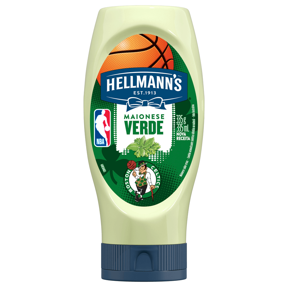Maionese Verde Ervas NBA Boston Celtics Hellmann's Squeeze 335g