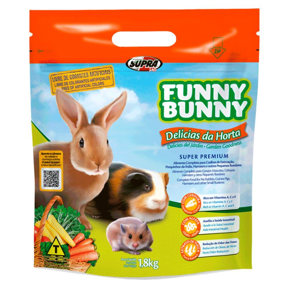 Ração Funny Bunny Delicias da Horta 1,8kg