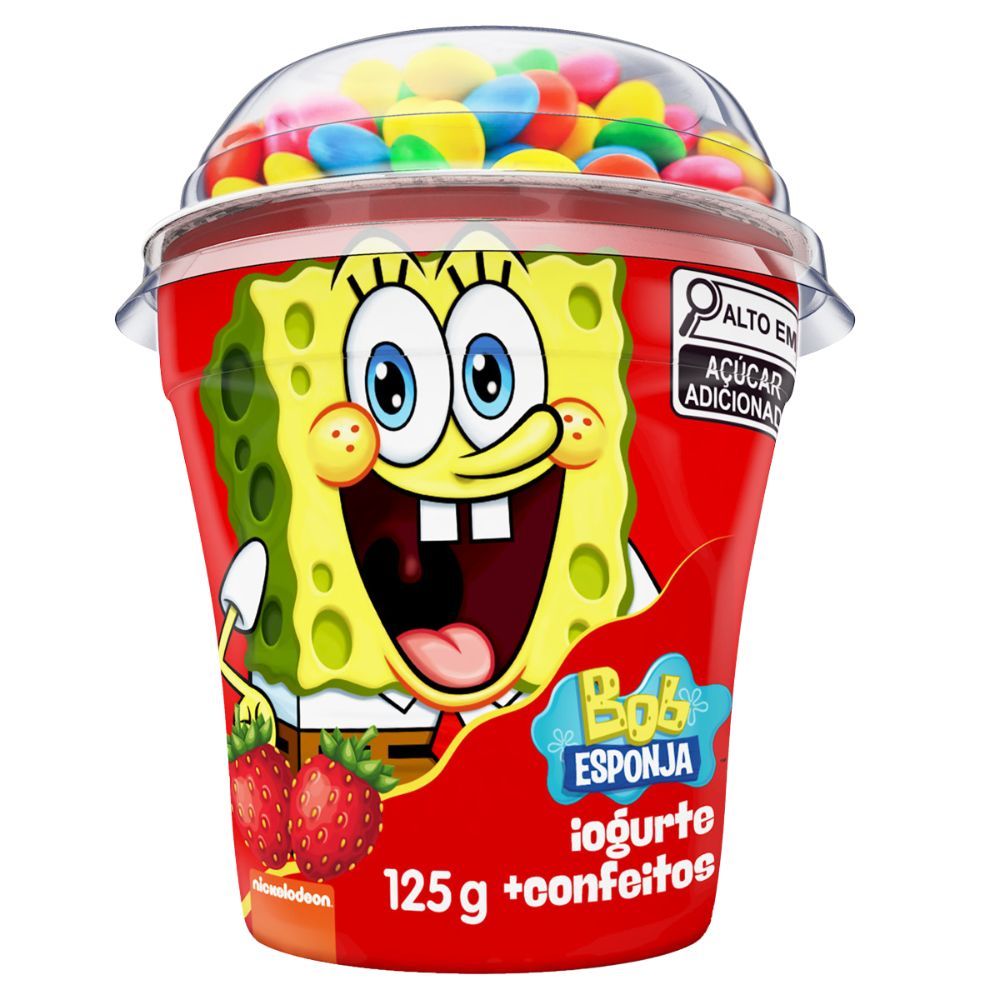Iogurte Batavo Bob Esponja Morango com Confeito Copo 125g