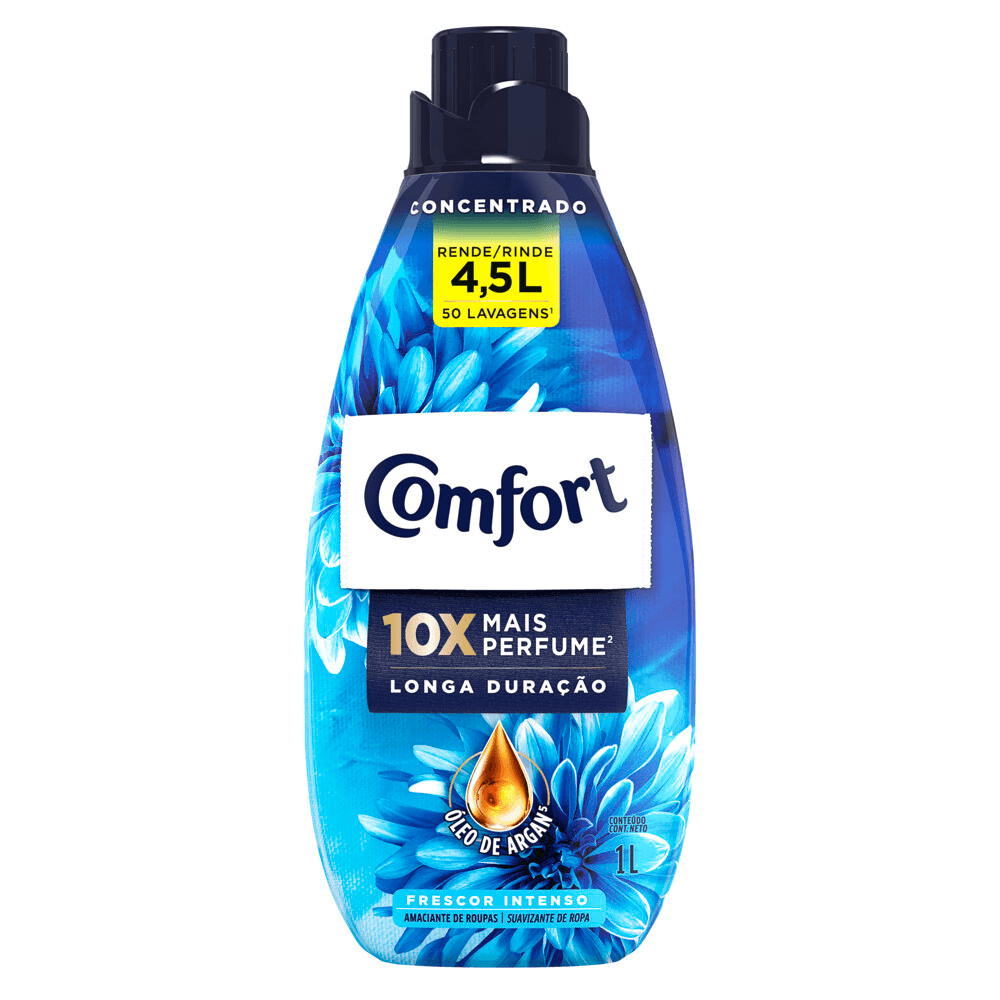 Amaciante de Roupa Concentrado Frescor Intenso Comfort Frasco 1L