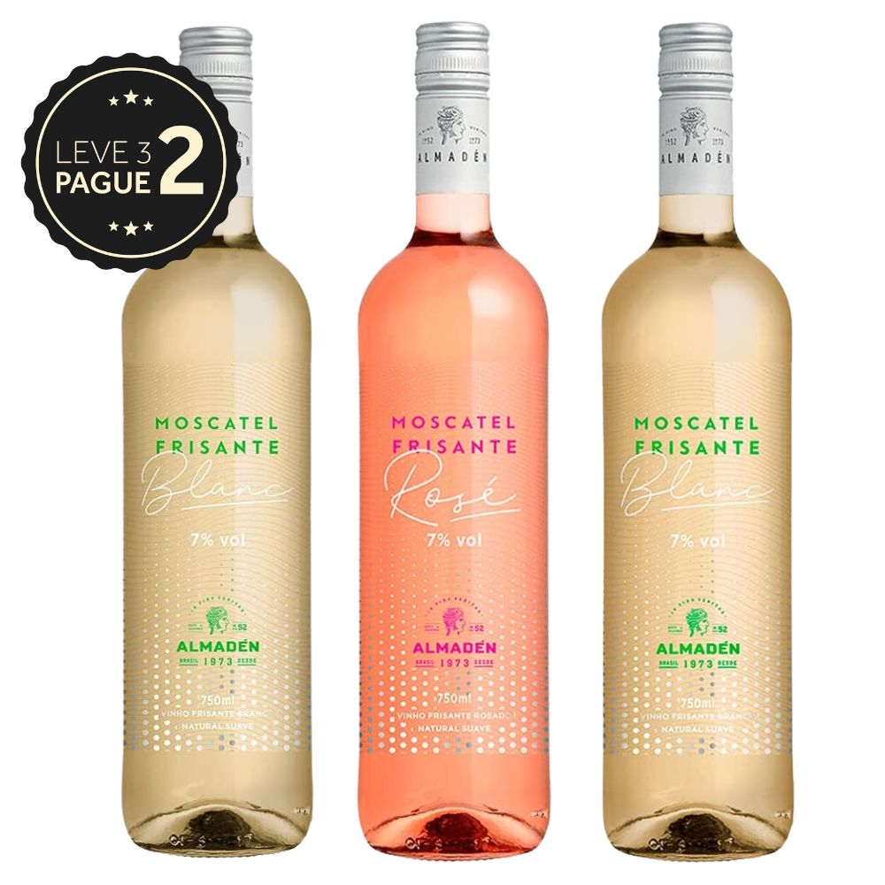 Frisante Almadén Moscatel Misto 750ml Leve 3 Pague 2 KIT PRONTO