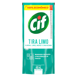 Desinfetante de Banheiro Especialista Cif Tira Limo Com Cloro 450ml Refil Econômico