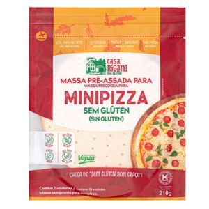 Massa para Mini Pizza Sem Trigo Casa Rigani 210g