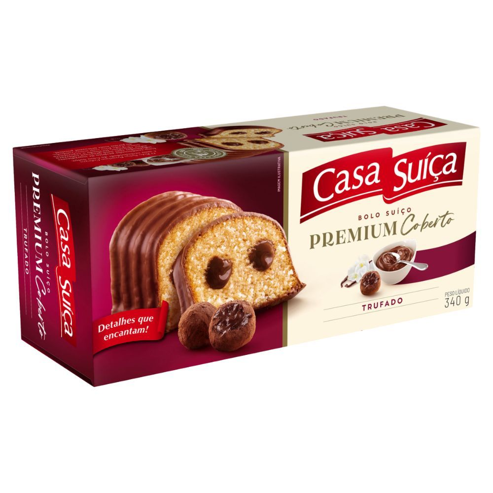 Bolo Casa Suíça Trufado Chocolate 340g