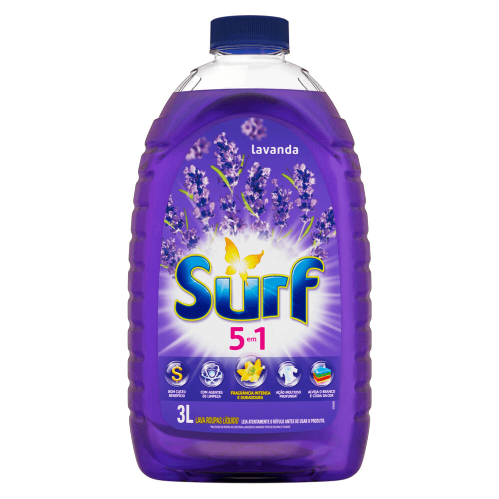 Sabão Líquido Surf 5 em 1 Lavanda 3L