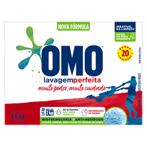 Lava-Roupas Pó Omo Lavagem Perfeita Caixa 1,6kg