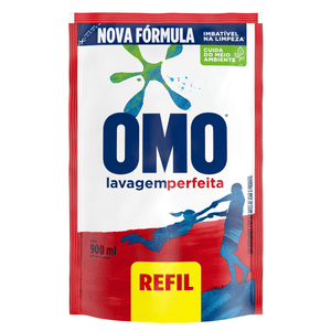 Lava-Roupas Líquido Omo Lavagem Perfeita Refil 900ml